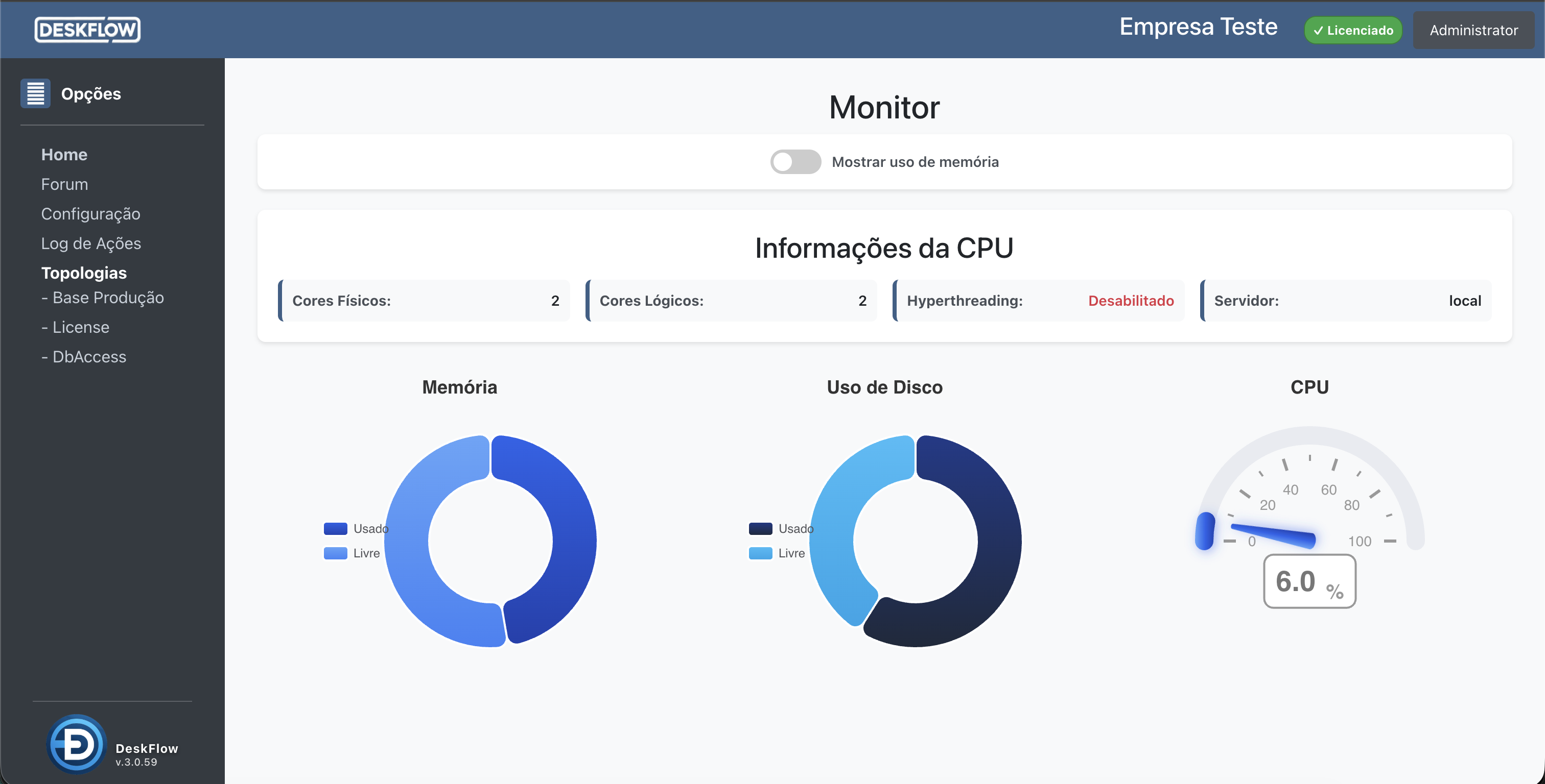 DeskFlow Interface